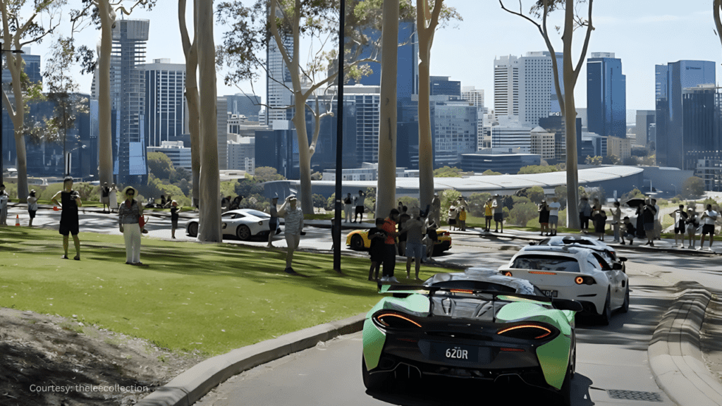 The LEE Collection showing their cars at Kings Park